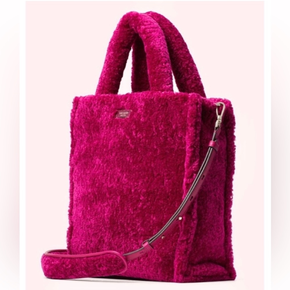 Kate Spade New York Sam Fluffy North South Crossbody Tote - berry blitz